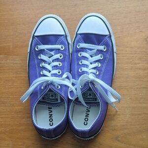 Electric Purple Converse Chuck Taylor All Star Low-Tops.